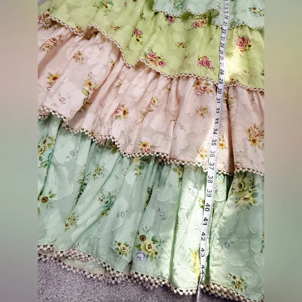 Alemais - Clementine Tiered Dress Multi Pastel Floral - size AUS 12 or US 8 - Picture 8 of 16